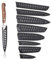 0XBIT Knife Protector - 8 Pack Knife Guard, 8 Models of Protective Covers, Black, Hollow for Ventilation