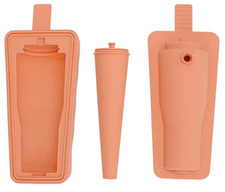 Ice Cube Form Integrated Multifunctional Ice Cube Tray Silicone Whiskey Cocktail Ice Maker for Juice (Orange)