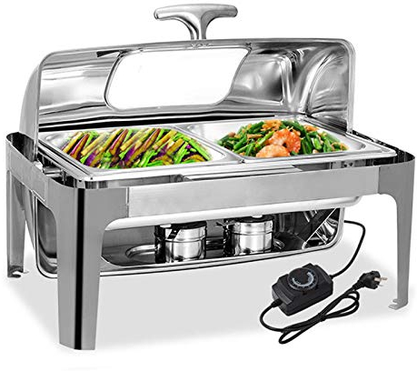 Set di scaldavivande elettrici rettangolari da 9 litri, per feste, buffet, partite di calcio e riunioni in ufficio, mantengono il cibo caldo e delizioso!