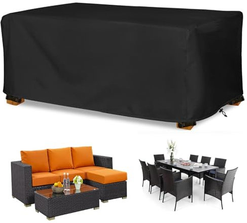 Wasserdichte Abdeckung für Terrassenmöbel, 100 x 90 x 70 cm, rechteckig/quadratisch, 600D-Oxford-Gewebe, reißfest, Gartentischabdeckung zum Schutz vor Regen, Schnee, Sonne, langlebig und wasserdicht