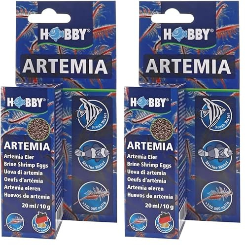 HOBBY Aquaristik Artemia Eier I 20 ml I Lebendfutter für Aquarienfische I Artemien-Eier zur Zucht von Artemia-Nauplien I Frische Artemia für nährstoffreiche und gesunde Ernährung I Artemiazysten