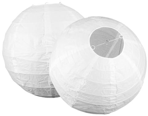 MOLUCKFU Deckenlampenschirm Papier 40cm 2 Stück Leicht Montierbar Innenleuchte Zubehör Für Wohn Und Schlafräume