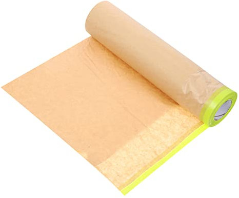 ANDRESLAD 50cm x 13m Masking Paper Roll Adhesive Protective Film for Furniture Car and Wall Painting Waterproof Covering Paper for Easy Diy Projects