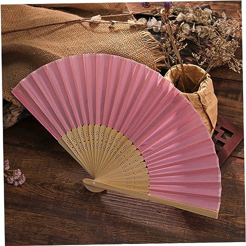Alipis 2st Schmuckfächer Tragbarer Asiatischer Handfächer Frauen Handfächer Für Damen Faltbar Rave-Accessoires Faltbarer Klarsichtboxen Für Lüfter Rosa Bambus