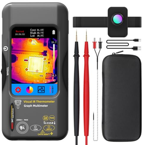 BSIDE SH7 Thermal Imaging Multimeter with Macro Lens and Touch Screen Thermal Camera 320X320 IR Imaging ‌& 20000 Counts Digital Multimeter TRMS for Leaks PCB Electronics Automotive Industrial