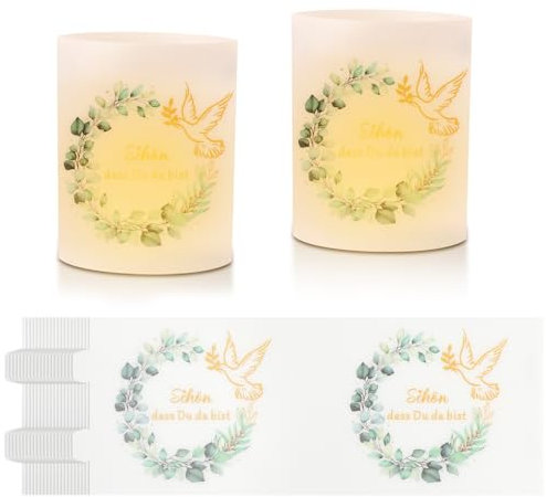 APOMOONS 20 portavelas decorativas de mesa, portavelas para bautizo, comunión, bonito regalo de boda, confirmación, bautizo, confirmación, comunión, niña para velas de té o velas