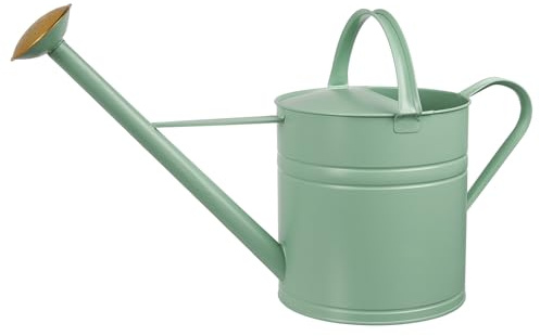 BUTLERS Gießkanne 8L aus Stahl -ZINC- Dekorative Kanne mit goldenem Sieb | Metallkanne für Balkon & Zimmerpflanzen | Blumengießkanne in Pastelltönen | Gießkanne in Retro Vintage Design