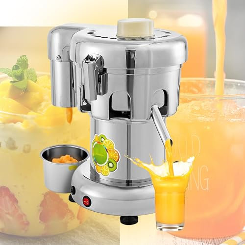 Zickdom Centrifuga Elettrica Heavy Duty in Acciaio Inossidabile, Estrattore di Succo per Frutta e Verdura - 80-100 kg/h Large