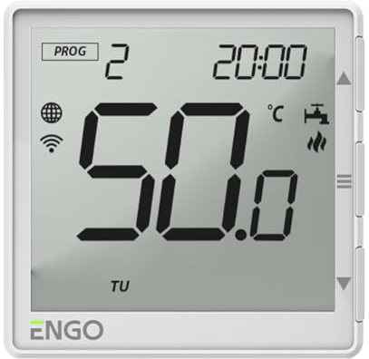 ENGO Smart Hot Water Timer WiFi Immersion Heater Controller White | Programmable timer for immersion heaters and hot water cylinders. WiFi app control with a built-in thermostat