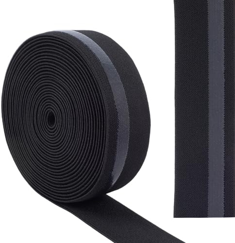 GORGECRAFT Ruban Élastique Antidérapant 4.7mX30mm Sangle de Ceinture Plate Bande de Préhension Élastique Caoutchouc Extensible Bobine de Sangle de Ceinture Extensible pour Couture Shorts de Sport