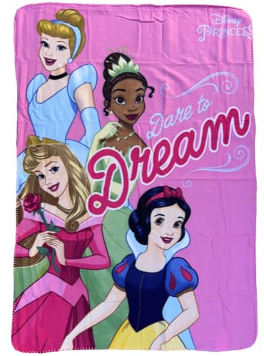 CARTOON Manta suave para niños Princesas Disney 100x140 cm manta suave de forro polar 220 GSM cálida y ligera perfecta para habitación y cuna
