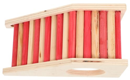 Abaodam Maison en Bois Multifonction pour Hamster et Petits Rongeurs Cabane Cachette Échelle Nid en Bois Stable Bicolore D’Agilité pour Cochon D’Inde et Chinchilla – Accessoire pour