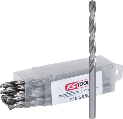 KS Tools 330.2050 HSS-G Spiralbohrer, 5mm, 10er Pack