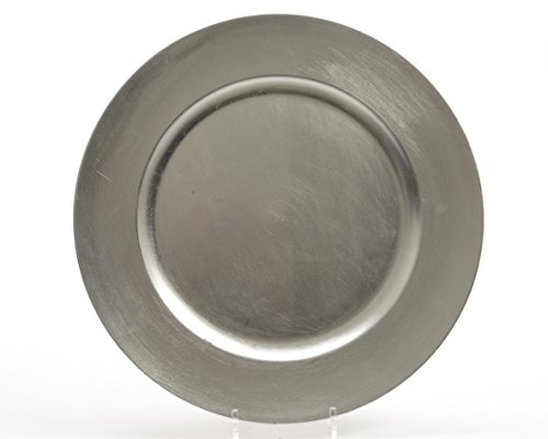 Kaemingk Kunststoffteller silber Ø 33 cm Weihnachtsdeko