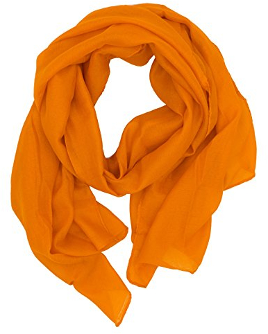 DOLCE ABBRACCIO by RiemTEX WILD CAT Damen Schal Halstuch Tuch aus Chiffon für Frühling Sommer Ganzjährig (Ocker)