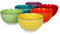 Ensemble de 6 Bols à céréales Bol de Service uni coloré 650 ML Bol à Dessert en grès Plats Glaces salades de Fruits Snacks Petit-déjeuner Buffet