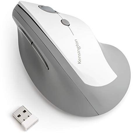 Kensington Pro Fit Ergo Vertical Wireless Mouse- Grey (K75520WW)