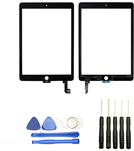 Visiodirect® Vitre écran Tactile Compatible avec iPad Air 2 Noir+ Kit Outils
