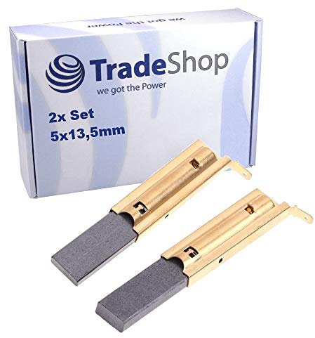 2x Kohlebürsten für Waschmaschinen der Whirlpool-, BSH-, Electrolux-, Merloni-Gruppe/Motorkohlen Kohlestifte 5x13,5mm ohne Halterung