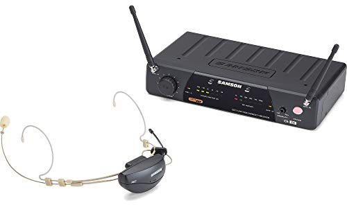 Samson AirLine 77 Vocal Headset Funkmikrofon-System E1 – kabellos, 2,4 GHz, für Bühne, Fitness & Präsentationen