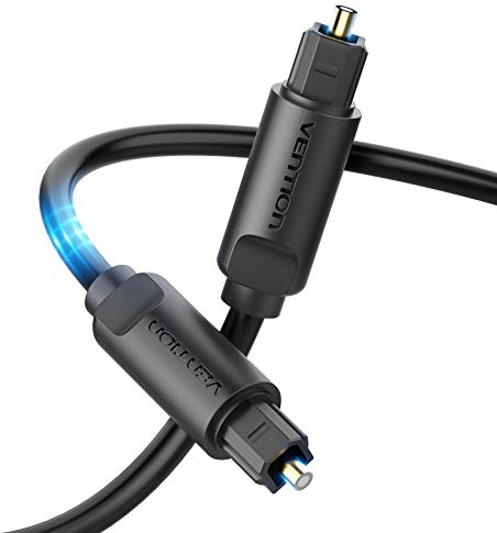 VENTION Optisches Audiokabel 3m - Toslink S/PDIF Digital Audio Kabel - 24K Vergoldet Lichtleiterkabel Kompatibel mit Soundbar, Stereoanlage, Heimkino, PS4, Xbox usw.