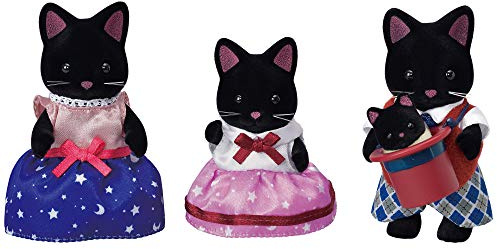 Sylvanian Families - La famille chat magicien - 5530 - Famille 4 Figurines - Mini Poupées