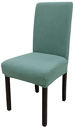 Leeyunbee Stretch Stuhlhussen 4er Set, Jacquard Erbsengrün Stuhlbezug