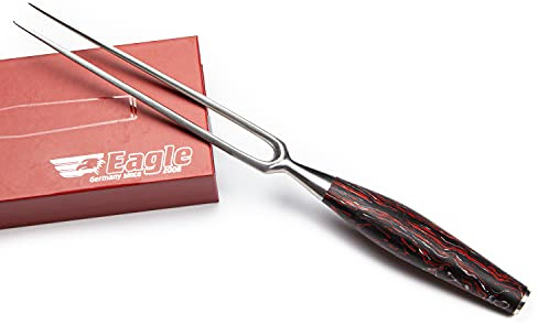 Eagle Professional - Fleischgabel - Deutscher Messerstahl 1.4116 / Heftschalen: G10 schwarz-rot-weiß