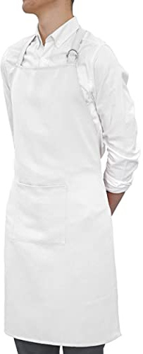 Nurtextil24 Kochschürze Lang Schürze VERSTELLBAR Latzschürze Grillschürze Gastro Kellner Restaurant Küchenschürze