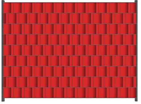 Wallario Zaun Sichtschutz Windschutz für EIN- und Doppelstabmattenzäune in der Größe Breite 2,50m x Höhe 1,80m, Motiv: Rot