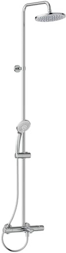 Ideal Standard Ceratherm T25 Duschsystem, Wassersparende Brause mit variablen Strahlarten und Verbrühschutz (CoolBody), Brauseschlauch 1750 mm – Chrom (315x487.5x1498 mm)