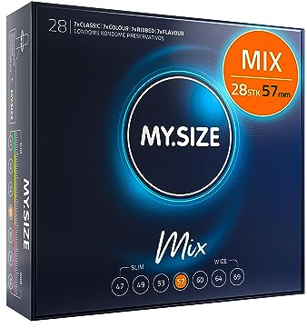 My.Size Mix Condones, tamaño 4, 57 mm, paquete de ventaja, contenido de 28 unidades