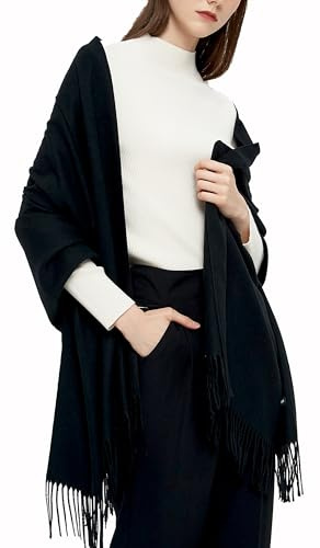 Gragengs Pashmina Schals und Wraps Schals für Damen Hochzeit Party Winter Warme Lange Solid Color