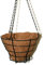 DOJA Barcelona | Maceta Colgante Coco | 290mm | Pack2 | Macetero Colgante Mimbre Coco Decoracion Jardin Vertical | Cesta Colgante de Coco Exterior/Interior | Cestas Plantas Pared Jardin, Balcon