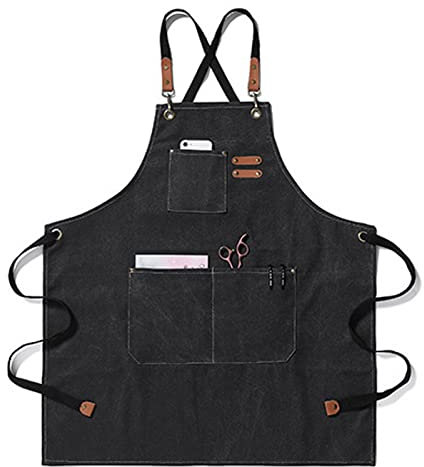 BATTTX Arbeitsschürze Herren,Robuste Werkzeugschürze for Männer, Arbeitsschürze Mit Werkzeugtaschen for Küche, Garten, Keramik, Werkstatt, Garage Und Mehr