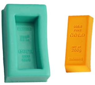 Diy Seife Formen Für Fondant 2 Stück Goldbarren Geformt Fondant Kuchen Silikonform Backen Diy Schokoladenblock Keksform