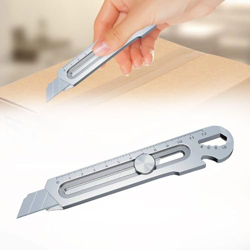 Schweres Mehrzweck Gebrauchsmesser, 2024 Upgrade Edelstahl Universalmesser, Profi Cuttermesser, Multifunktionales Mehrzweck Teppichmesser Druckguss Cutter Messer (1PCS)