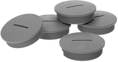 5 Stück Kalitec N8316004 PG16 Blindstopfen Kunststoff rund grau I 27mm Durchmesser I PG16 Blindstopfen Set I staub und wasserdicht I IP65