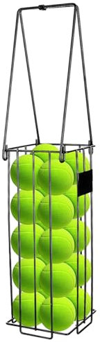 BIUDECO Tennisballkorb Tennisballsammler Pickleballkorb Edelstahl Tennisballbehälter Tennisballpicker Tennisball-aufbewahrungskorb Ballrückholwerkzeug Tennisplatzausrüstung Tenniszubehör