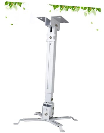 Soporte de Techo para Proyector de 15kg en Hierro 4365 | Canal Ajustable, Placa Superior Incluida, Brazos Dobles Articulados, Inclinación Regulable y Montaje Flexible