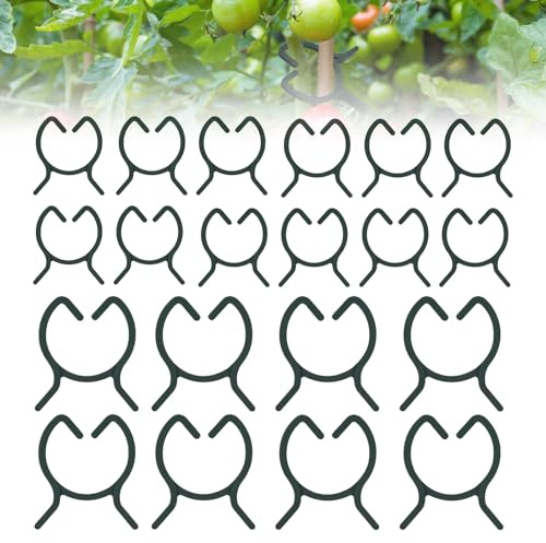 Hapyearn 200 Stück Pflanzenclips Pflanzenklammern Pflanzen Tomaten Clips Rankhilfe, Tomatenklammern Pflanzenhalter Blumenklammern Befestigung, Pflanzenringe zur Fixierung fur Kletterpflanzen-2 Größen