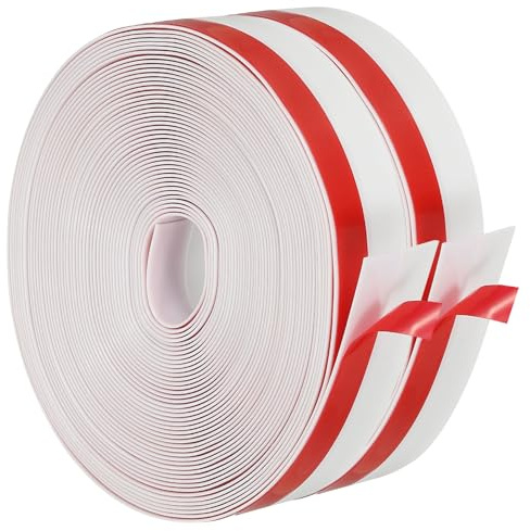PATIKIL Silicone Weather Stripping, 2 Roll x 33 Ft x 1 Width, White, Windproof, Dust-proof, Soundproof, Anti-collision