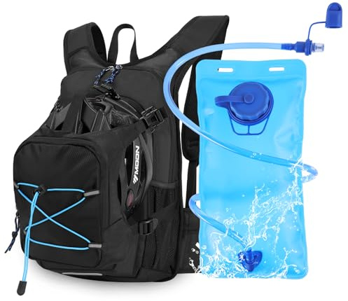 Hydration Backpack, zeroto Water Pack with 2L Water Bladder Lightweight Hiking Rucksack Hydration Vest Bag Pack Perfect for Outdoor Cycling Marathon Running Camping Climbing for Men Women (Black)