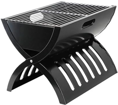 perfk Pieghevole Barbecue Grill Picnic Barbecue Stand griglia Rack Barbecue Attrezzatura Inossidabile per Pesca Patio