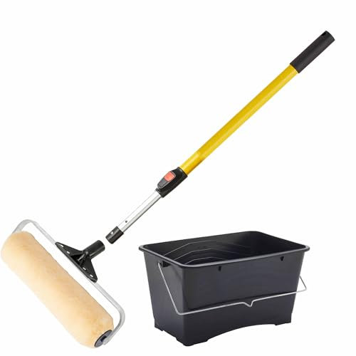 Falcon Roller Kit Applying Block Paving, Stone Sealer, Tarmac Restorer Painting Scuttle Roller