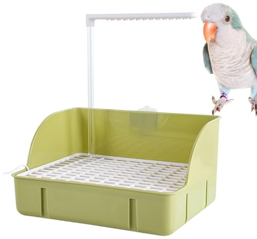 Generisch Haustier Vogelbad,Duschzubehör Mit Einfacher Reinigung,Wellensittich Badewanne,Automatische Vogelbadewanne Für Käfig,Multifunktionaler Vogeldusche Badewanne Für Nymphensittiche