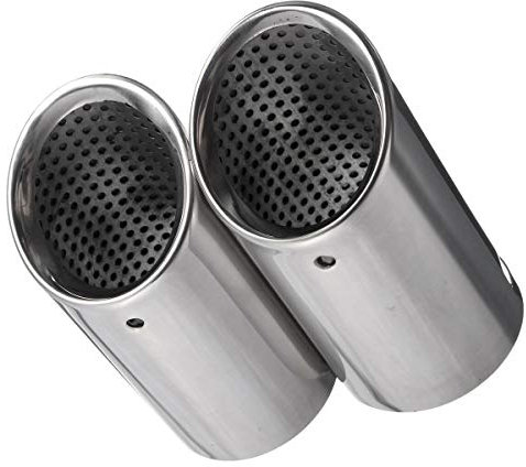 Terminale Scarico Auto,Scarico Auto 1 paio di tubi dei tubi del silenziatore della coda di scarico della macchina cromata for Uso adatto per VW EOS 2006-2014 Passat B6 2005-2010 CC 2008-2012 for il 20