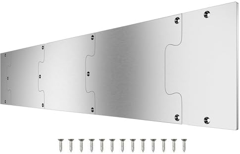 Placa antipatadas para puerta inferior metálica decorativa resistente a
