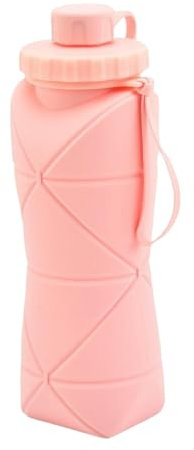 CUAJHNPX gobelet Pliable Cup Pliant Tasse D'extérieur Voyage De Café-rose-600 ML