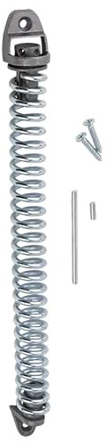 Tor-Schließfeder 280 mm mit Schrauben Schlupftür Schließfeder aus Federstahl starke Rückholfeder für Gartentor, Stalltür, Hoftür wetterfest & langlebig (Silber)